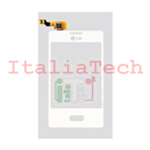 VETRO TOUCHSCREEN per LG L3 E400 Optimus vetrino touch screen BIANCO no display L 3