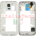 CORNICE CENTRALE per Samsung G900 G900F Galaxy S5 middle plate FRAME TASTO ON OFF VOLUME cover