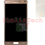 DISPLAY LCD ORIGINALE Samsung N910F Note 4 GOLD ORO touch vetro schermo completo