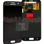 DISPLAY LCD ORIGINALE Samsung G930F Galaxy S7 NERO vetrino touch vetro schermo