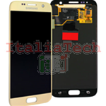 DISPLAY LCD ORIGINALE Samsung G930F Galaxy S7 ORO GOLD vetrino touch vetro schermo