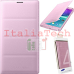 CUSTODIA Flip Case originale Samsung EF-WN910BPE per N910 Galaxy Note 4 Rosa Pink