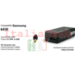 ALIMENTATORE PER NOTEBOOK SAMSUNG - 65W 19V 3.15A CONNETTORE 5.5X3.0MM - NBP25