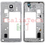 CORNICE CENTRALE per Samsung Galaxy NOTE 4 n910f middle plate FRAME BIANCO TELAIO