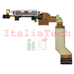 CONNETTORE DI CARICA DOCK per apple iphone 4s bianco flex ricarica flat dati white