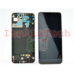 DISPLAY LCD ORIGINALE Samsung A505 Galaxy A50 NERO vetrino touch vetro schermo