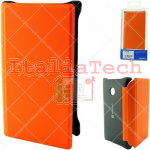 Custodia Flip Case per Nokia Lumia 532 (Arancione)