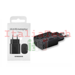 Caricabatterie Fast Charge ORIGINALE per Samsung 25W Type-C EP-TA800EBE NERO