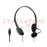 VULTECH CUFFIE E MICROFONO CON FILO USB CON ARCHETTO REGOLABILE VULTECH HS-03