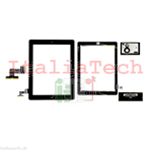 VETRO TOUCHSCREEN ASSEMBLATO per iPad 2 touch screen tasto home biadesivo NERO