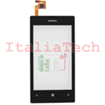 TOUCHSCREEN VETRINO per Nokia Lumia 520 NERO touch screen vetro flat