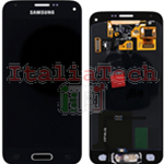 DISPLAY LCD ORIGINALE Samsung G800 Galaxy S5 mini NERO vetrino touch vetro schermo