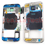 CORNICE TELAIO CENTRALE per Samsung G920 G920F Galaxy S6 middle plate FRAME NERO BLU TASTI