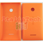 SCOCCA posteriore per Nokia Lumia 435 arancione back cover copri batteria