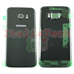 SCOCCA posteriore per Samsung Galaxy S7 G930F nero back cover copri batteria 