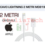CAVO DA USB A LIGHTNING 2M BIANCO - PRODOTTO ORIGINALE APPLE