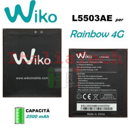BATTERIA ORIGINALE Wiko L5503 per Rainbow 4G 2500mAh Bulk