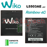 BATTERIA ORIGINALE Wiko L5503 per Rainbow 4G 2500mAh Bulk