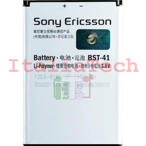 BATTERIA originale ricambio Sony Ericsson BST-41 BST41 per Xperia X1 X10 pila nuova sostitutiva bulk