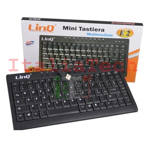 Mini Tastiera linq Usb Multimediale Ultra Sottile con Filo Notebook Pc k-2  - LINQ ( Informatica-Mouse e Tastiere - Tastiere )
