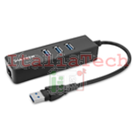 HUB 3 PORTE USB VULTECH HRJ-03USB3 USB 3.0 5 GBPS E PORTA RJ45 GIGABIT