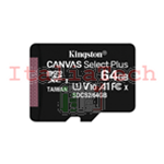 MEMORY CARD MICROSD 64GB UHS-I C10 KINGSTON CANVAS SELECT SDCS2/64GB