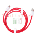 ONEPLUS CAVO DATI RICARICA ORIGINALE USB TYPE-C ROUND D301 RED ricarica veloce