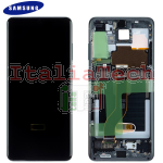 DISPLAY LCD ORIGINALE Samsung G985 G986F Galaxy S20+ PLUS NERO vetrino touch vetro schermo