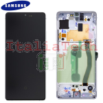 DISPLAY LCD ORIGINALE Samsung G770F Galaxy S10 Lite BIANCO vetrino touch vetro schermo