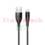 CAVO Micro USB USAMS 1 metro cavetto ricarica dati 1m 100cm 2A 5V fast cargher