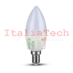 V-TAC VT-1855 LAMPADINA LED E14 5,5W CANDELA - COLORE BIANCO CALDO - SKU 42151