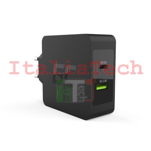 ALIMENTATORE PER NOTEBOOK E SMARTPHONE USB-C POWER DELIVERY 45W GREEN CELL CHAR10