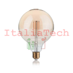 IDEAL LUX LAMPADINA LED VINTAGE E27 4W GLOBO BIG FILAMENTO AMBRATA