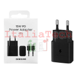 Caricabatterie Samsung Rete EP-T1510XBEGEU   Fast Charge 15w + Cavo TYPE-C  in BLISTER nero
