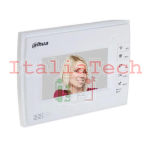 DAHUA VTH1520AH - POSTAZIONE INTERNA 7" AD INCASSO TOUCH RESISTIVO 800X480, PULSANTE MECCANICO, LETTORE CARD, PLASTICO, LAN 10/100 ALIM. 12VDC - POE(802.3AF) - DAHUA