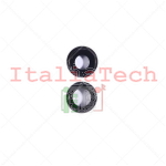 Cornice con lente camera posteriore per iPhone 12/12 mini (Compat. - Grado A - Nero)