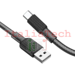 HOCO - CAVO DATI JAEGER (X69) - USB-A TO TYPE-C, 3A, 1.0M - BLACK/WHITE