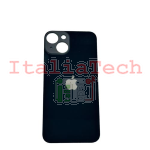 BACK COVER + ADESIVO FORO LARGO PER APPLE IPHONE 14 SCOCCA COPRIBATTERIA POSTERIORE NERO BLACK