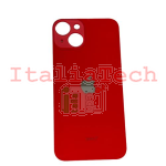 BACK COVER + ADESIVO FORO LARGO PER APPLE IPHONE 14 SCOCCA COPRIBATTERIA POSTERIORE RED ROSSO