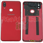 BACK COVER + CAMERA FRAME SAMSUNG A10S A107 SCOCCA COPRIBATTERIA POSTERIORE ROSSO