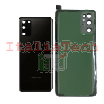 BACK COVER + CAMERA FRAME SAMSUNG S20 SM-G980 SCOCCA COPRIBATTERIA POSTERIORE BLACK NERO