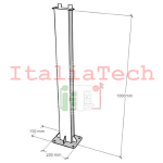 SUPPORTO MONTAGGIO A TERRA PER WALLBOX 7KW ZCS PILLAR METAL SUPPORT