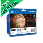 SOTTOCOSTO - BROTHER LC-1240 Multipack Inkjet BK-C-M-Y High Capacity 600 pagine 4 pack blister Without Alarm - LC1240VALBP