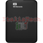 HARD DISK HDD ESTERNO 1TB 2,5" USB 3.0 WESTERN DIGITAL ELEMENTS PORTABLE WDBUZG0010BBK