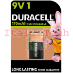 DURACELL - Batterie Ricaricabili MN1604 9V 170mAh - 1 PK 5000394956001 - DUR1604R
