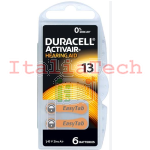DURACELL - Batterie Specialistiche ActivAir DA13 Acustiche - 6 PK 5000394000000 - DUR13