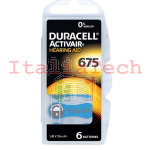 DURACELL - Batterie Specialistiche ActivAir DA675 Acustiche - 6 PK 5000394000000 - DUR675