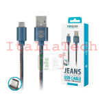 Cavo Forever Tornado USB/Type C 1 mt. 2A Jeans - 00430315