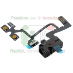 CAVO FLAT AUDIO per apple iphone 4 NERO volume muto jack cuffie silenzioso 4g