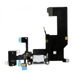 CONNETTORE di carica ricarica completo di flat audio per iPhone 5 bianco dock microfono